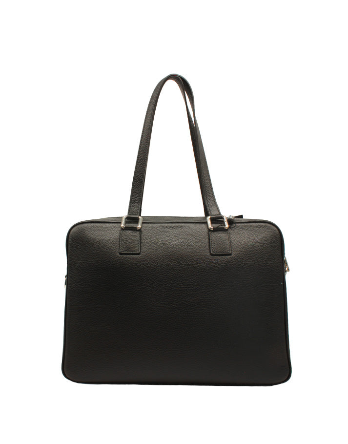 Borsa da lavoro donna in pelle martellata nero - Tentazioni Verona