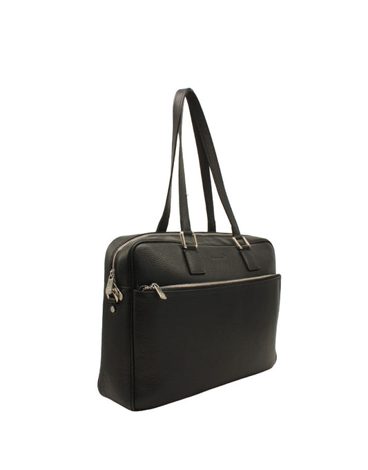 Borsa da lavoro donna in pelle martellata nero - Tentazioni Verona