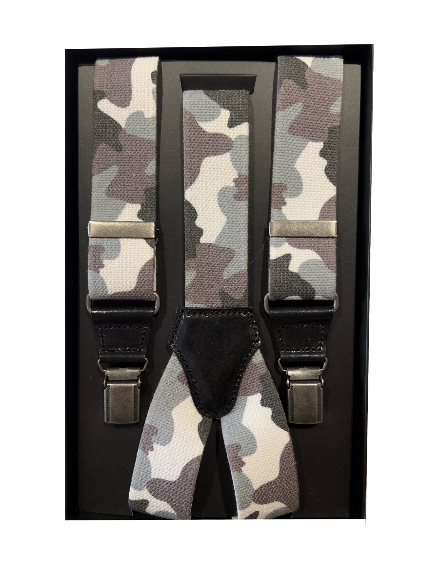 Bretelle Camouflage Bianco
