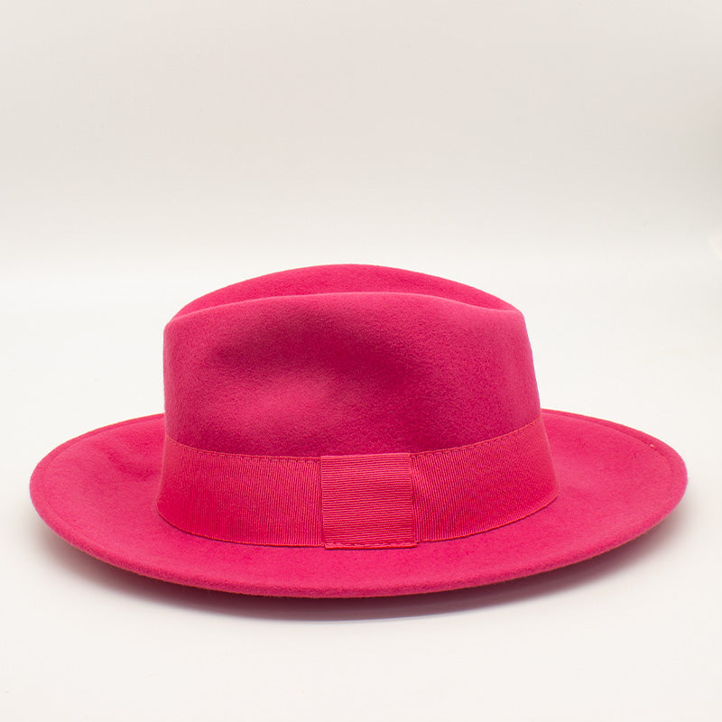 Cappello da donna in feltro Fucsia