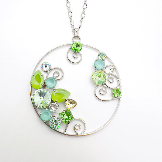 Blue Sapphire Orchid Pendant