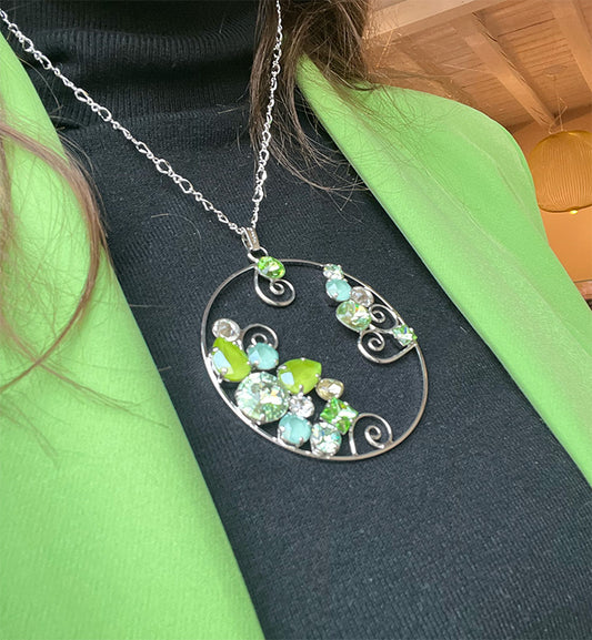 Blue Sapphire Orchid Pendant