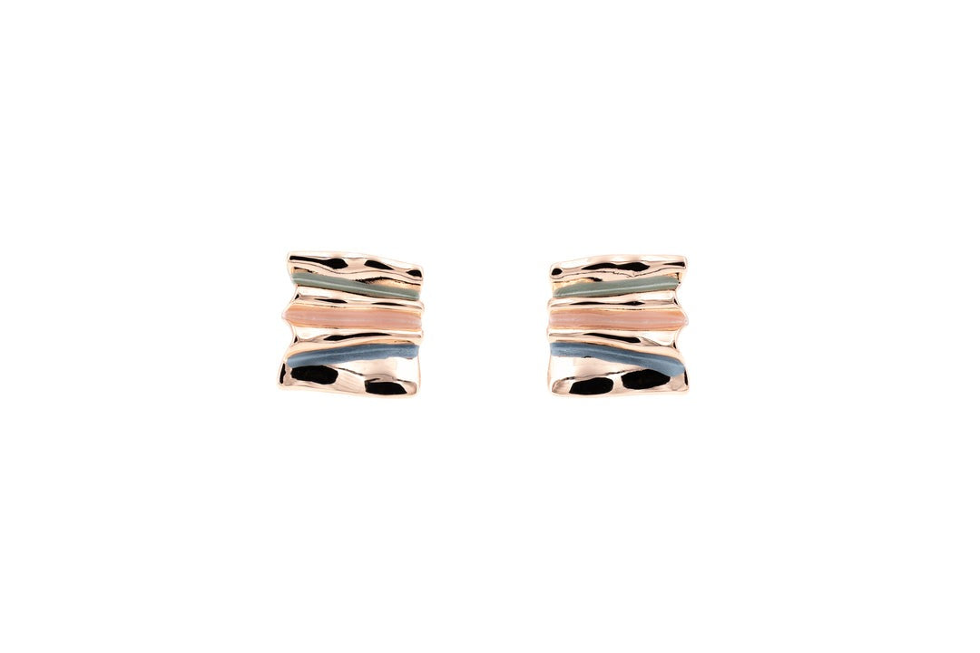Pink Fan Earrings