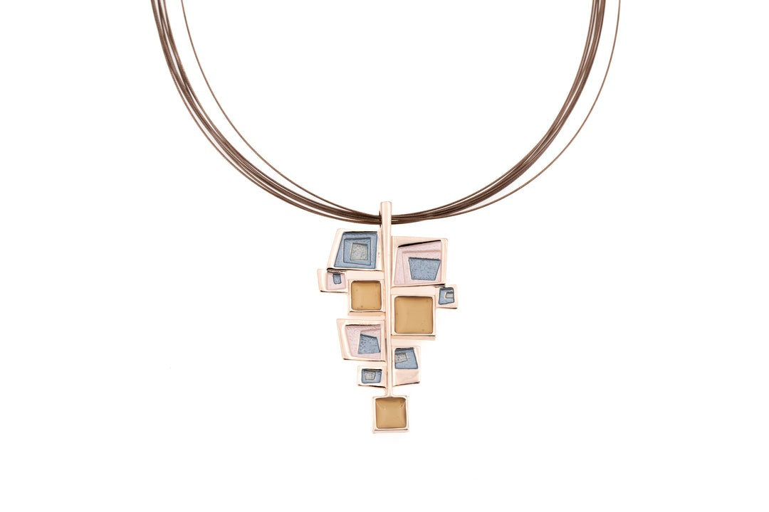 Abstract square necklace