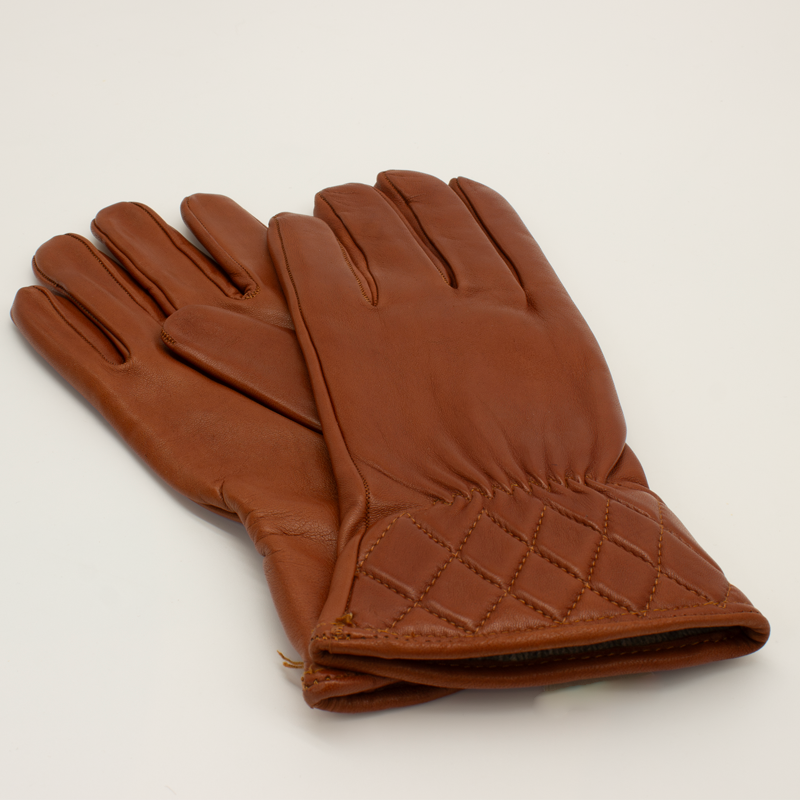 Guanto Donna in Pelle con polsino trapuntato