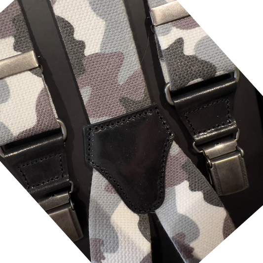 Bretelle Camouflage Bianco