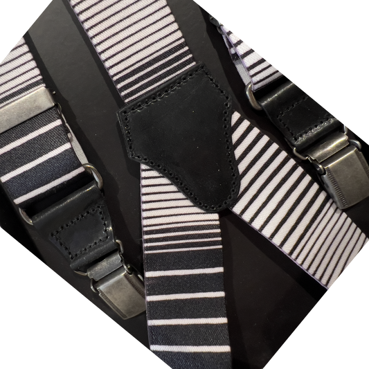 Bretelle a Righe Bianche e Nere