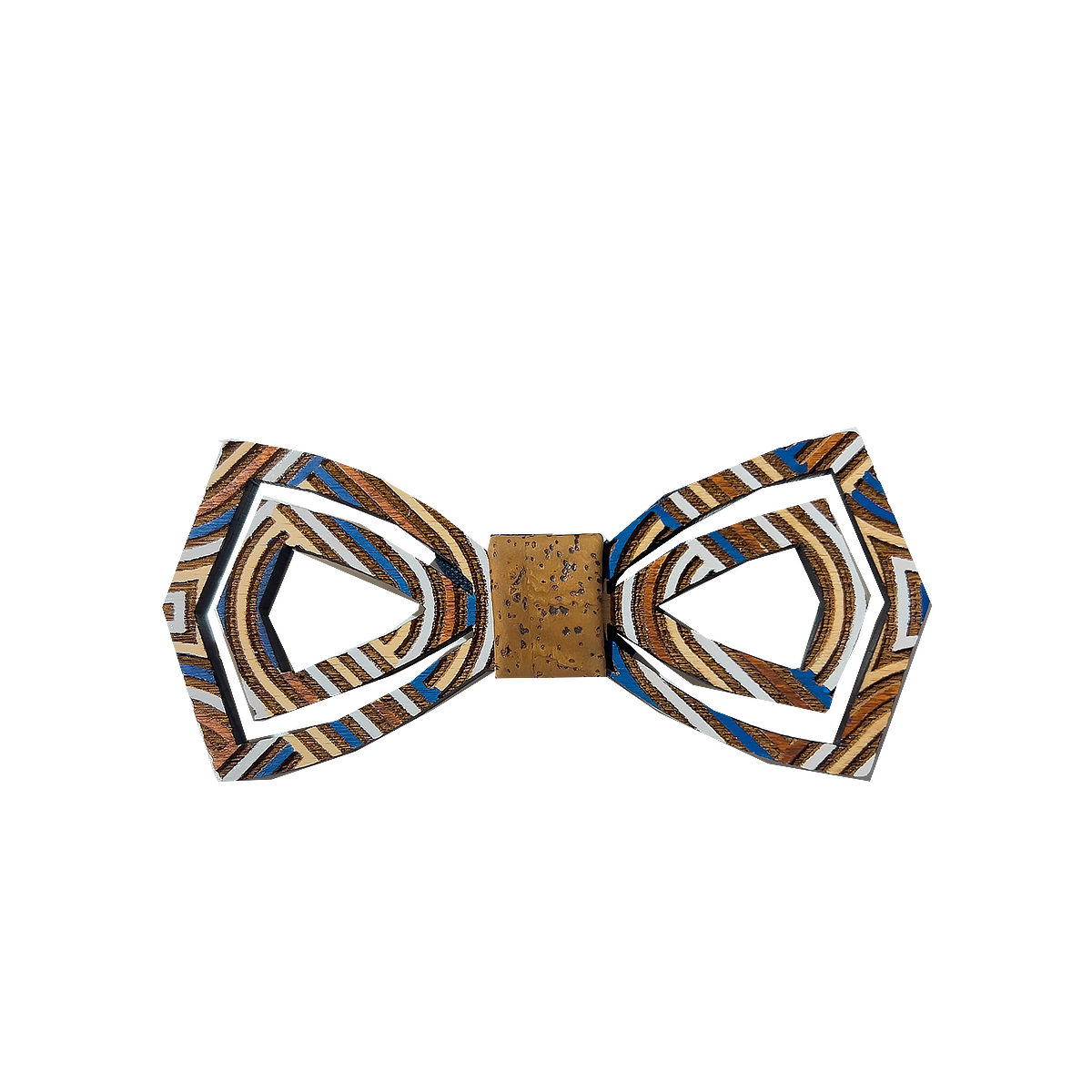 Papillon Artigianale Geometrico in Legno