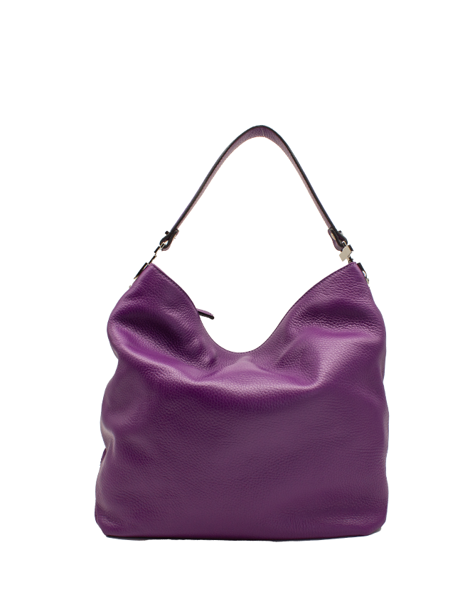 Borsa Hobo in Pelle Bottalata viola - Tentazioni Verona