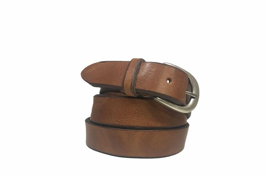 Cintura in Cuoio Vintage 3,5 cm Cuoio 2 - Tentazioni Verona