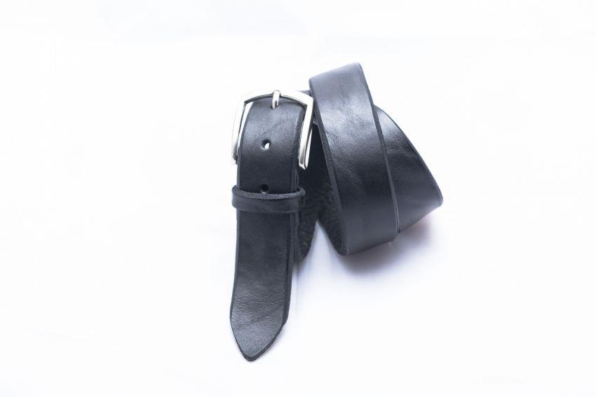 Cintura in Cuoio Vintage 3,5 cm Nero - Tentazioni Verona