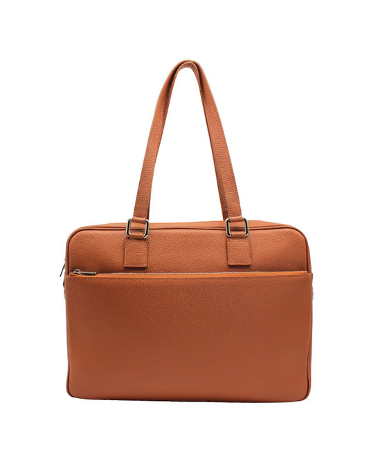 Borsa da lavoro donna in pelle martellata cuoio - Tentazioni Verona