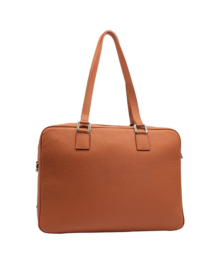 Borsa da lavoro donna in pelle martellata cuoio - Tentazioni Verona