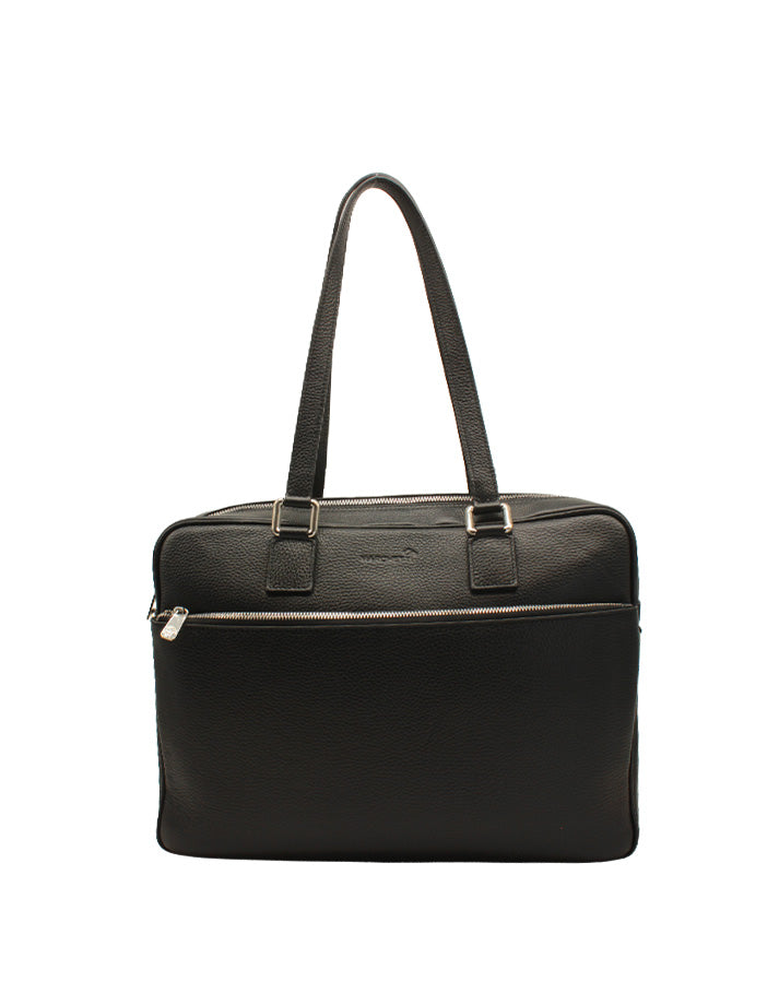Borsa da lavoro donna in pelle martellata nero - Tentazioni Verona