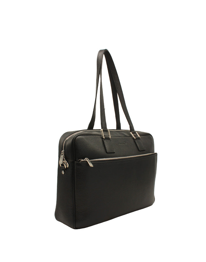 Borsa da lavoro donna in pelle martellata nero - Tentazioni Verona