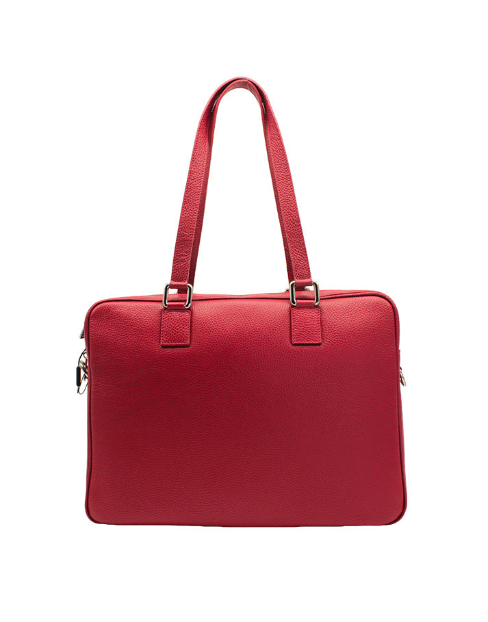 Borsa da lavoro donna in pelle martellata rosso - Tentazioni Verona