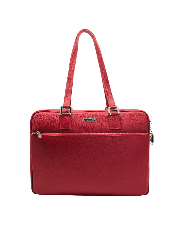Borsa da lavoro donna in pelle martellata rosso - Tentazioni Verona