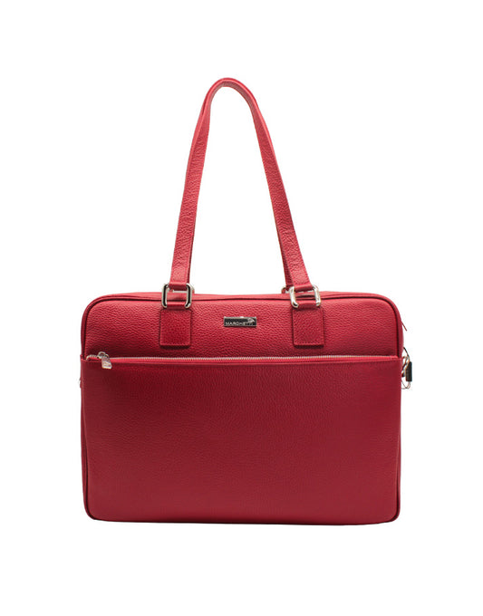 Borsa da lavoro donna in pelle martellata rosso - Tentazioni Verona