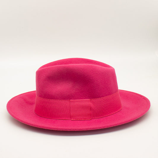 Cappello da donna in feltro  Fucsia