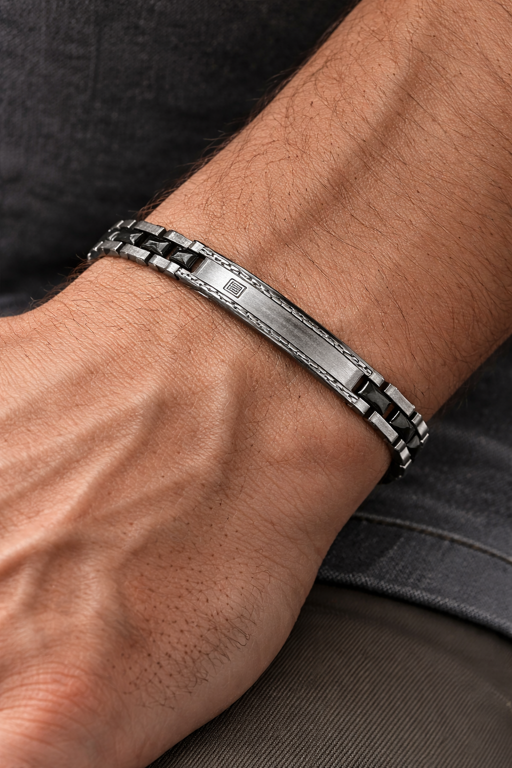 Bracciale Uomo Acciaio e Ceramica - Tentazioni Verona
