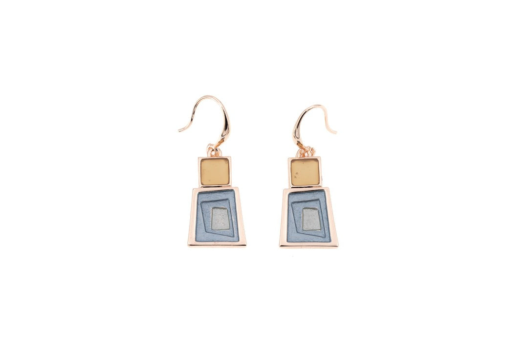 Irregular square earrings