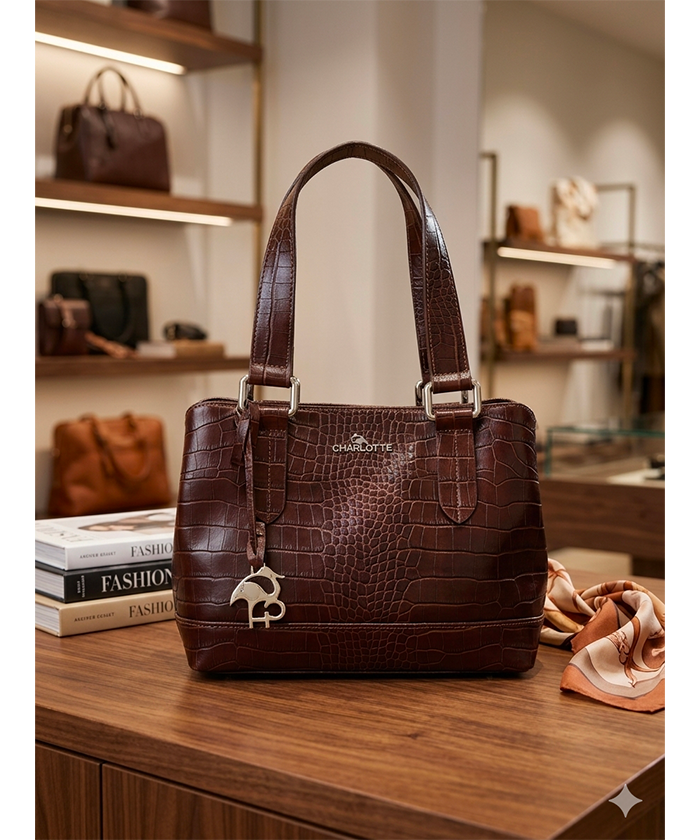 Borsa a Mano in pelle stampa Cocco