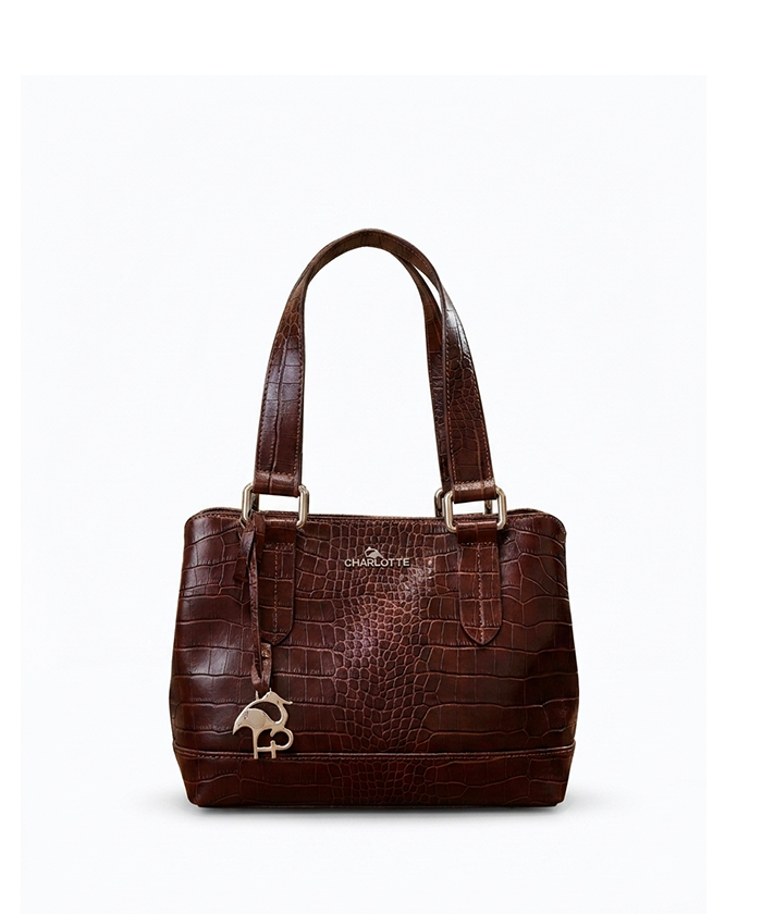 Borsa a Mano in pelle stampa Cocco