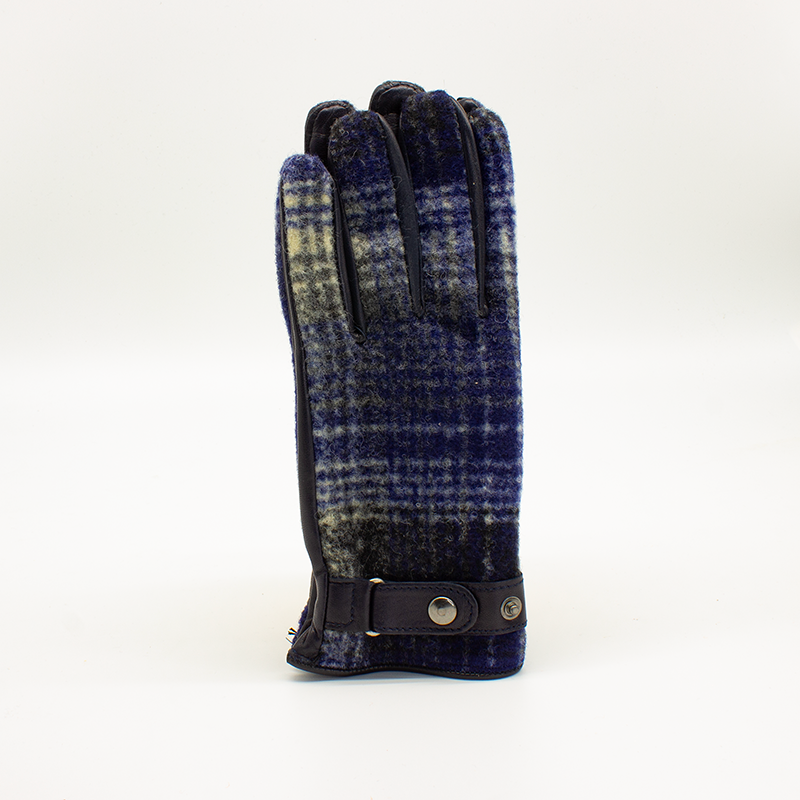 Guanti Uomo harris tweed e pelle