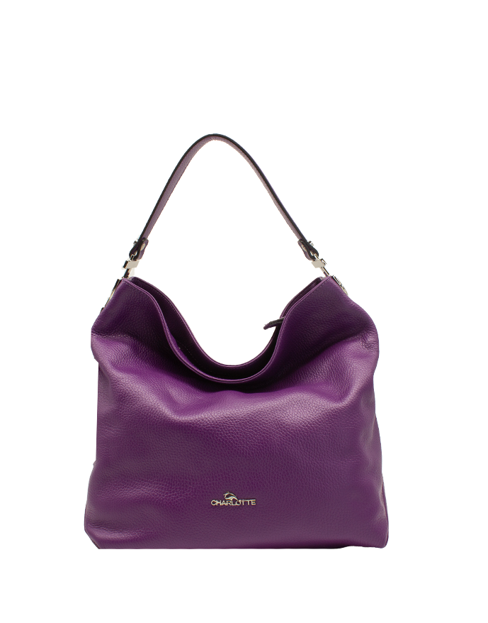 Borsa-hobo-pelle-martellata-viola-charlotte
