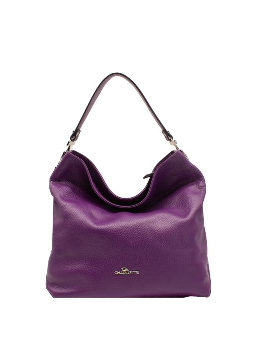 Borsa-hobo-pelle-martellata-viola-charlotte