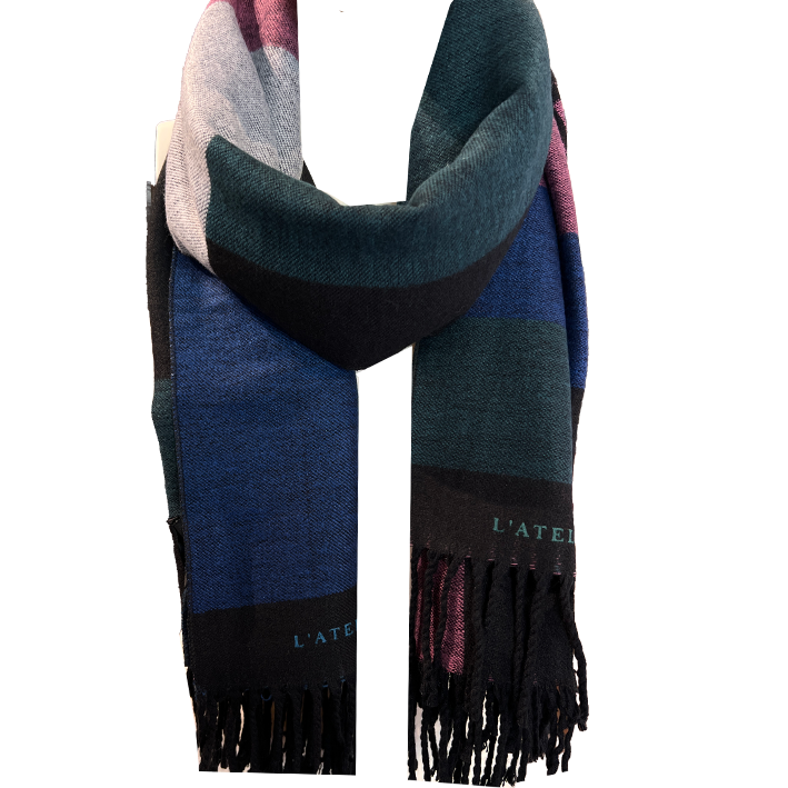 Sciarpa donna  multicolor con frange