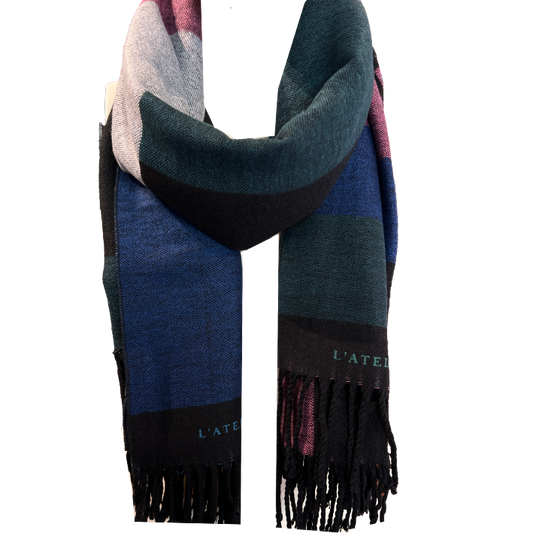 Sciarpa donna  multicolor con frange