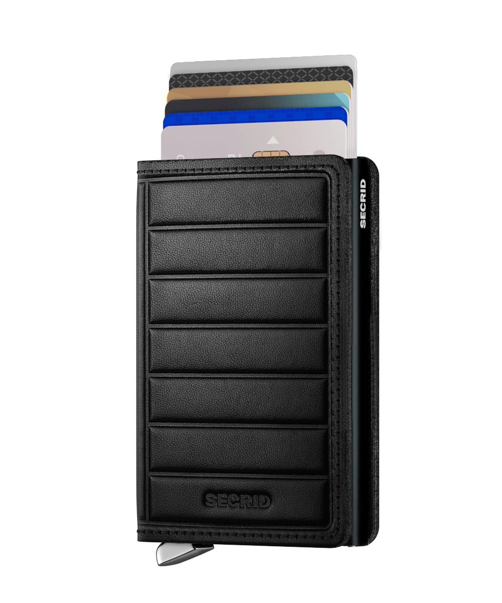 Secrid -THE PREMIUM COLLECTION Slimwallet Emboss Lines Black - Tentazioni Verona